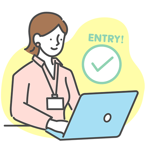 エントリーは簡単3ステップ!「代表者がエントリー」